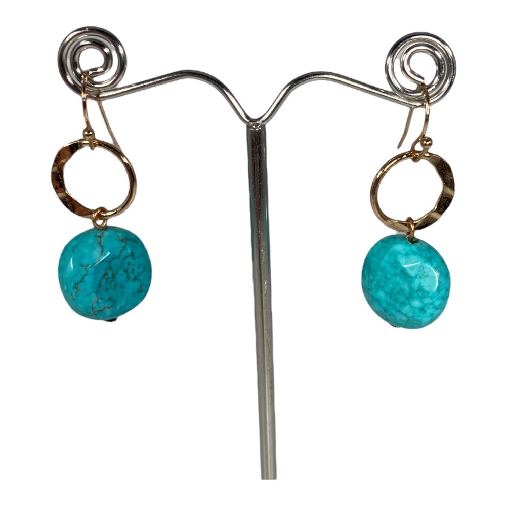 Gold and Turquoise Earrings